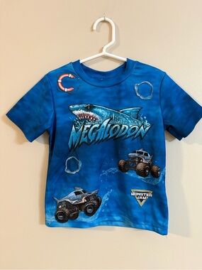 Megladon Monster Jam Blue Graphic Tee 3T